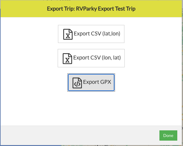 RVParky pop-up